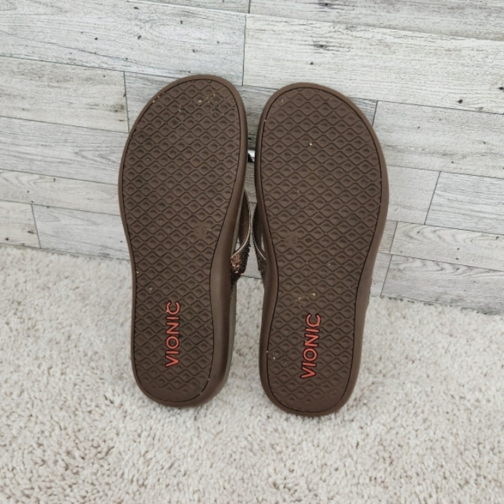 Vionic Tide Sequins Toe Post Sandals - Picture 3 of 6